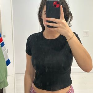 Cute and casual black tee